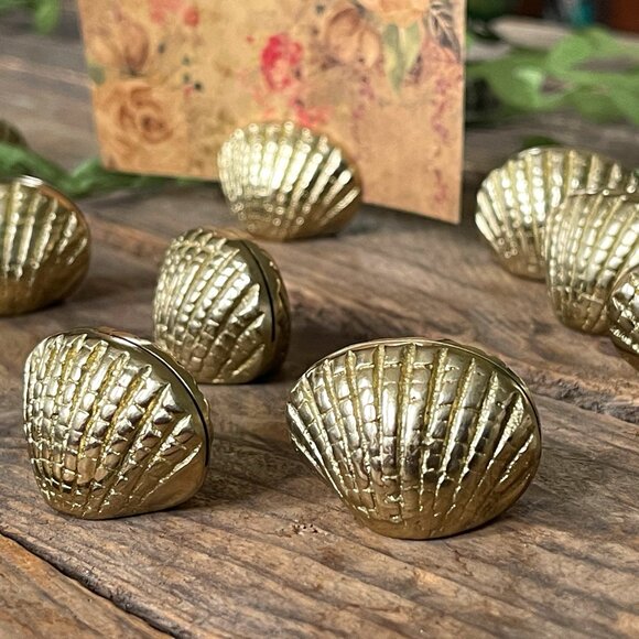 Vtg. Solid Brass Multi-purpose Placecard / Photo Holders (set of 12) - Picture 1 of 13